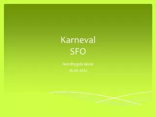 karneval sfo