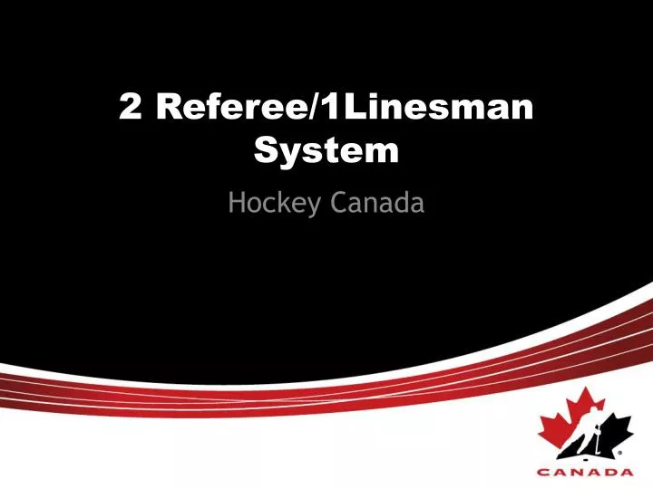 2 referee 1linesman system