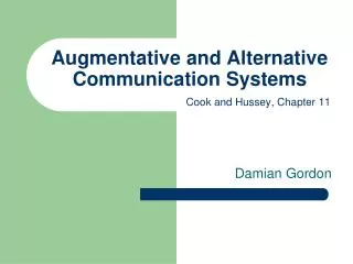 augmentative and alternative communication systems