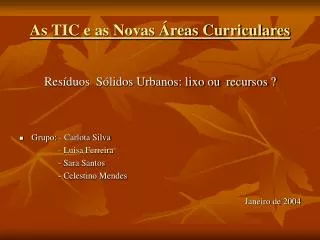 as tic e as novas reas curriculares