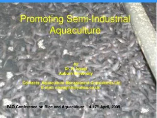 Promoting Semi-Industrial Aquaculture