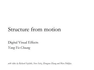 structure from motion