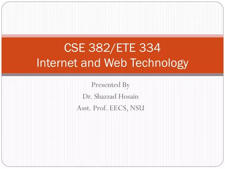 cse 382 ete 334 internet and web technology