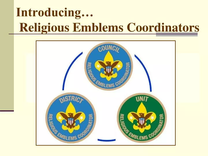 introducing religious emblems coordinators