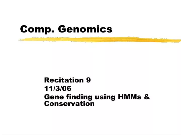 comp genomics