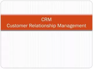 crm customer relationship management