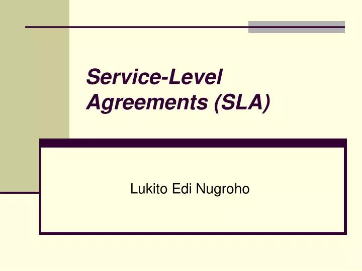 service level agreements sla