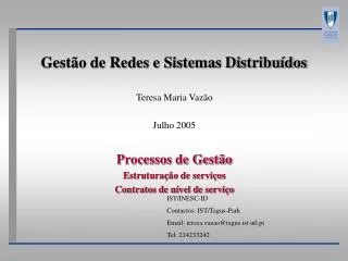 gest o de redes e sistemas distribu dos