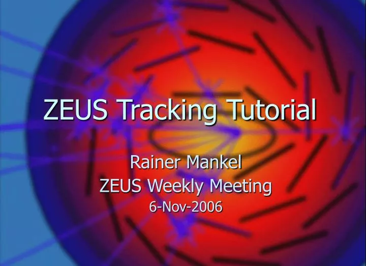 zeus tracking tutorial