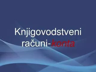 knjigovodstveni ra uni konta