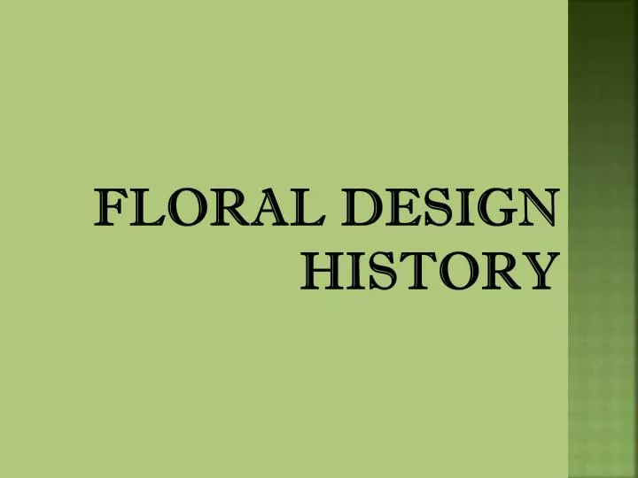 floral design history