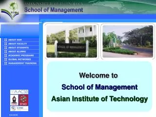 Welcome to School of Management Asian Institute of Technology