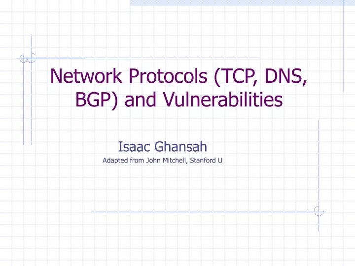network protocols tcp dns bgp and vulnerabilities