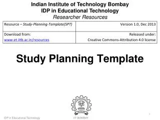 Study Planning Template