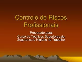 controlo de riscos profissionais