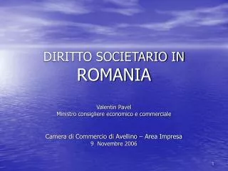 diritto societario in romania