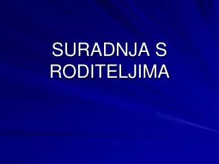 suradnja s roditeljima