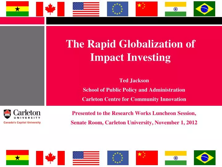 the rapid globalization of impact investing