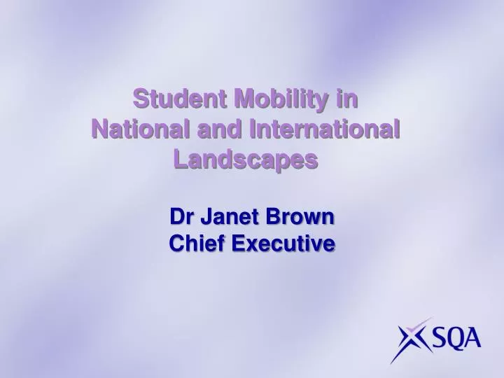 student mobility in national and international landscapes