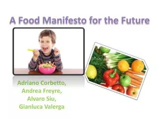 a food manifesto for the future