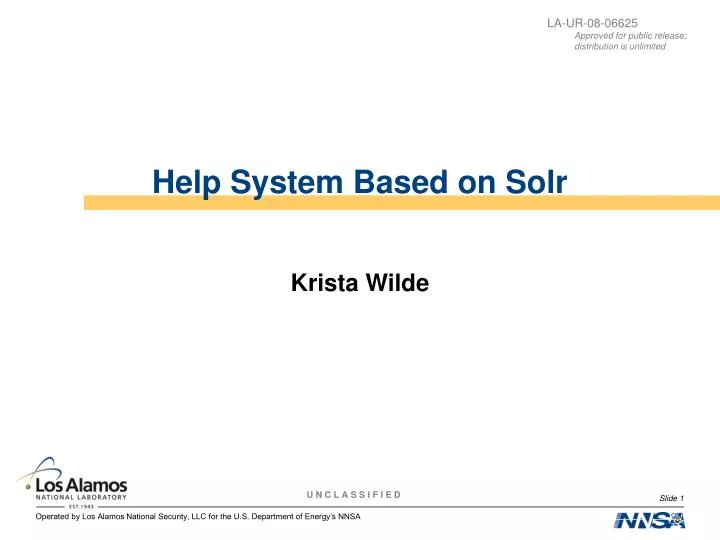 help system based on solr