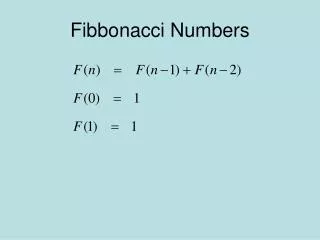Fibbonacci Numbers
