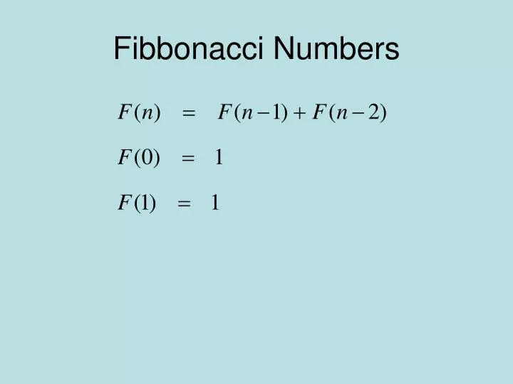 fibbonacci numbers