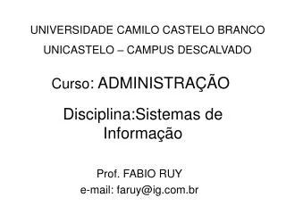 disciplina sistemas de informa o