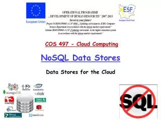 NoSQL Data Stores Data Stores for the Cloud