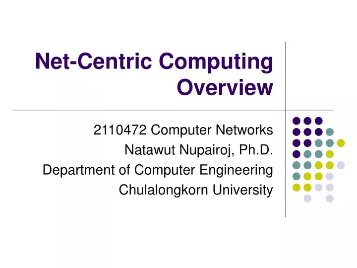 net centric computing overview
