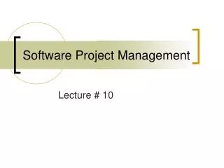 Software Project Management