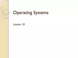 Operating Systems