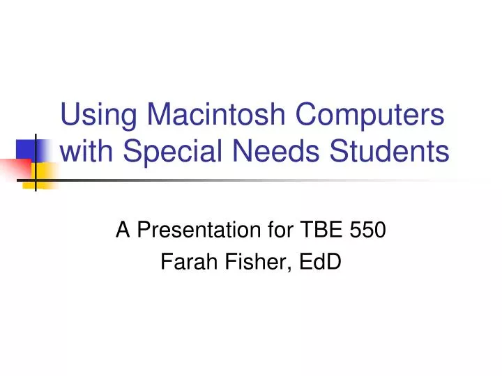 using macintosh computers with special needs students