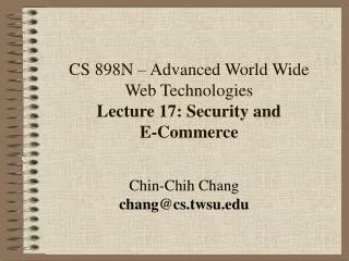 Chin-Chih Chang chang@cs.twsu