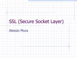 ssl secure socket layer