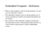Embedded Computer - Definition - slide 1