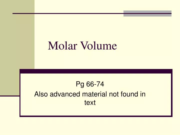 molar volume