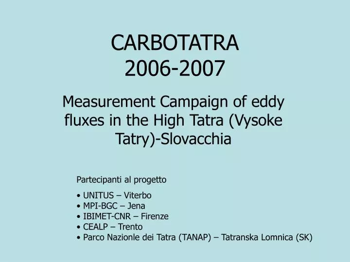 carbotatra 2006 2007