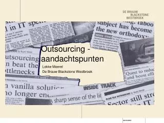outsourcing aandachtspunten