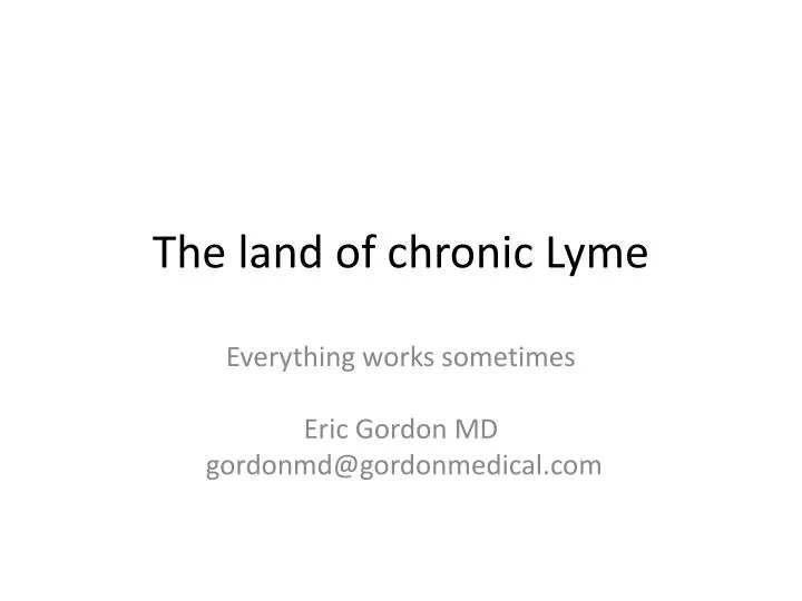 the land of chronic lyme