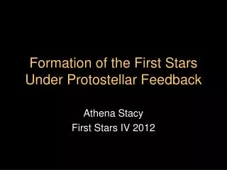 Formation of the First Stars Under Protostellar Feedback