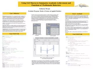 Katherine Morgan Graduate Program: Master of Science in Applied Statistics