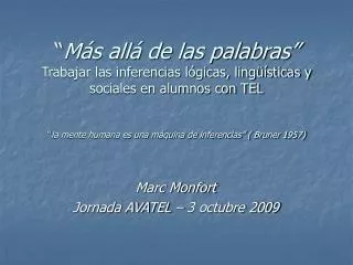 Marc Monfort Jornada AVATEL – 3 octubre 2009