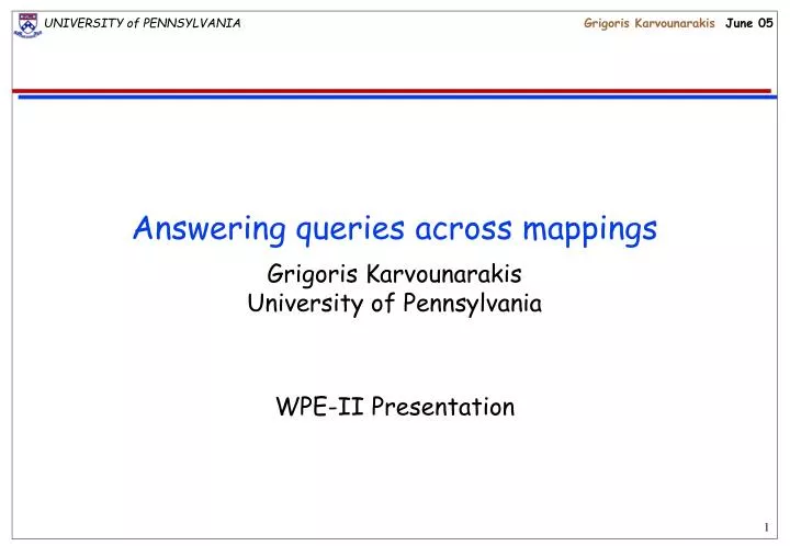 answering queries across mappings