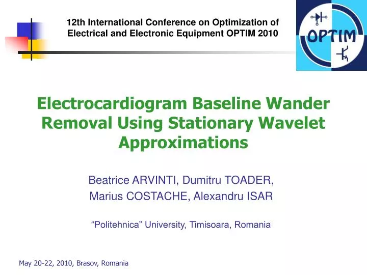 electrocardiogram baseline wander removal using stationary wavelet approximations