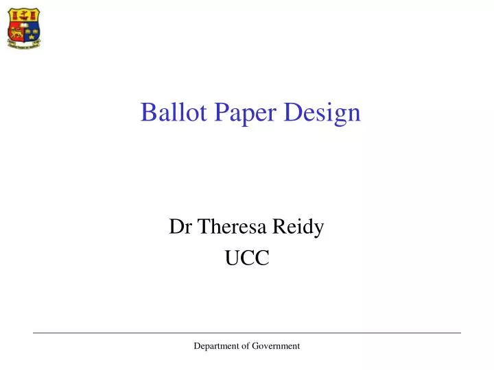 ballot paper design