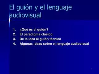el gui n y el lenguaje audiovisual
