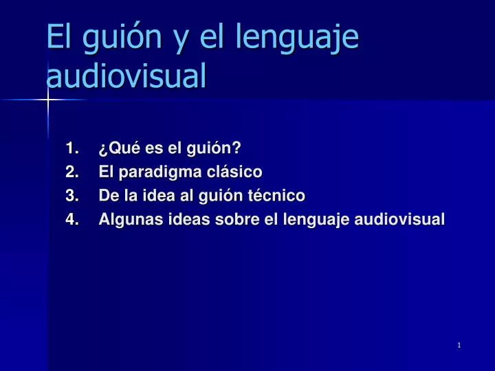 el gui n y el lenguaje audiovisual