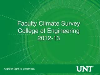 Faculty Climate Survey College of Engineering 2012-13
