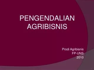 pengendalian agribisnis